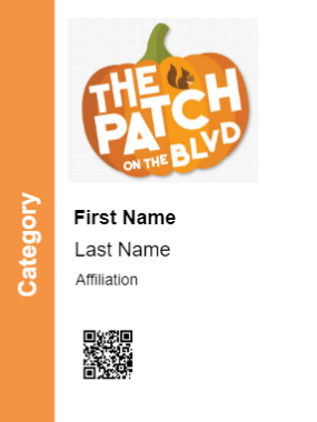 custom event name badges