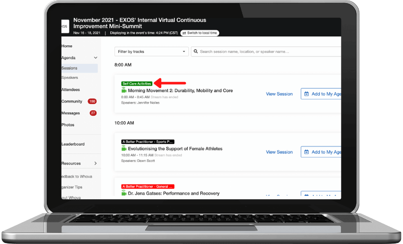 EXOS Internal Virtual Continuous Improvement Mini-Summit - Tracks