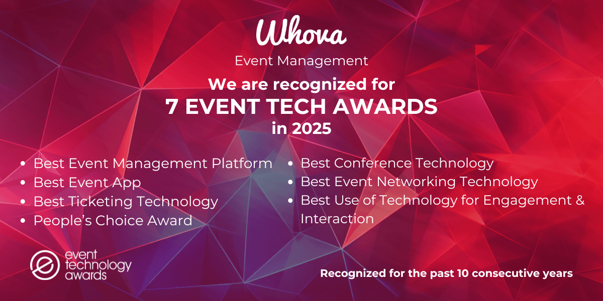 Whova recognized for 7 Event Tech Awards in 2025.