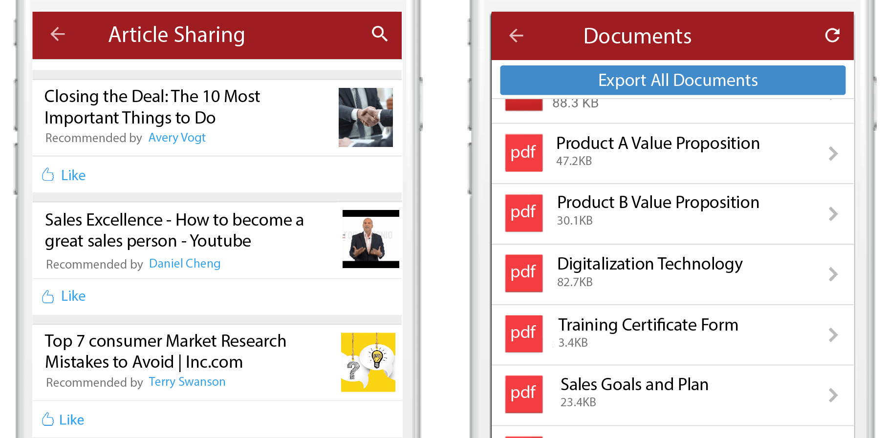 Sales Knowledge Sharing - Corporate Event Software