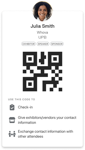 QR code name badge