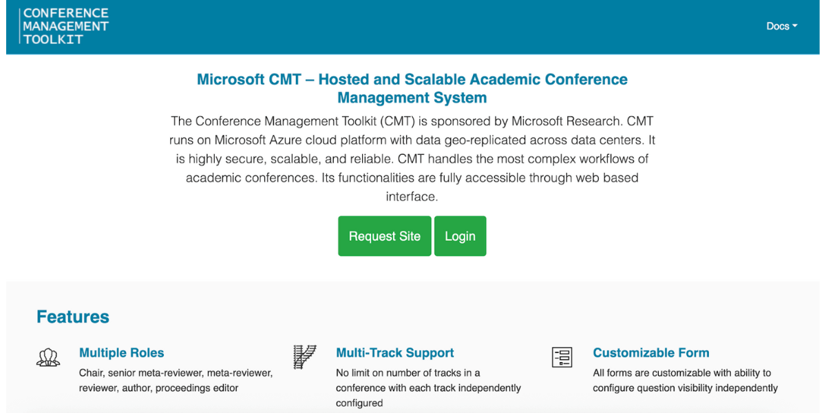 Microsoft CMT website example