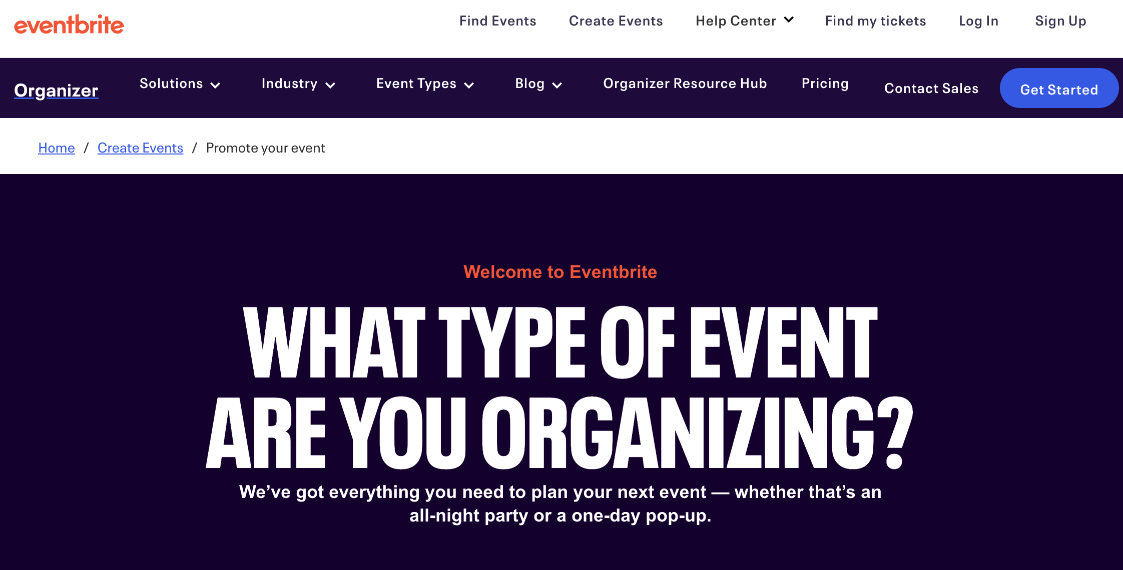 Eventbrite website