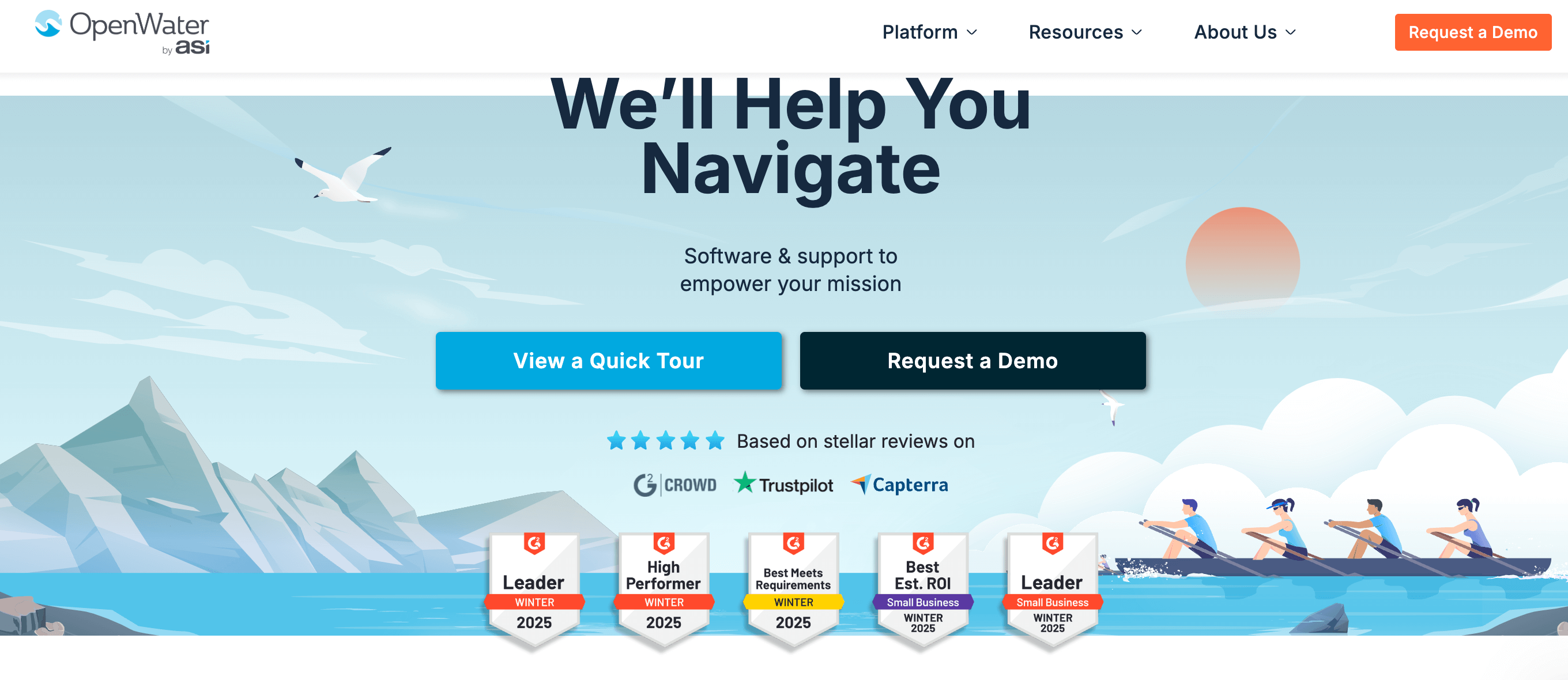 Openwater website for Swapcard comparison