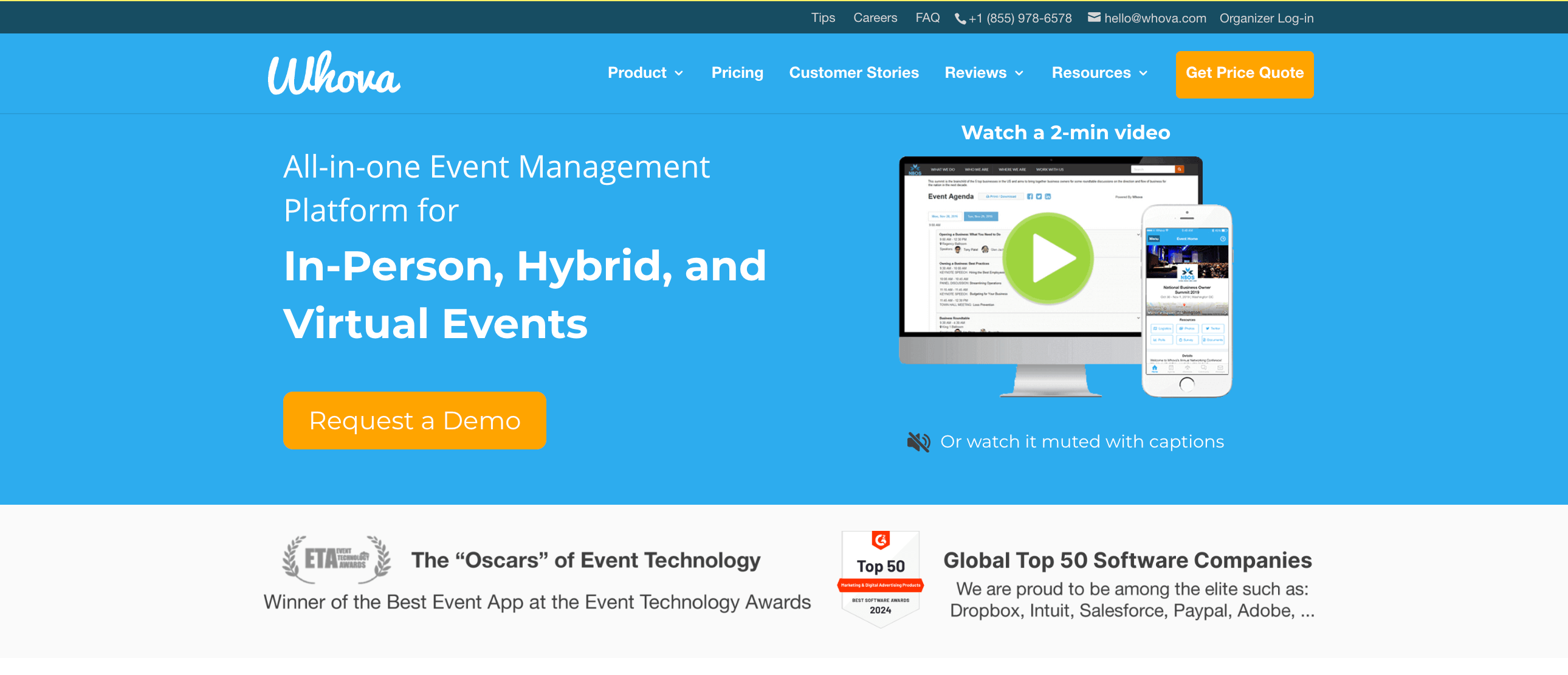 Whova's website