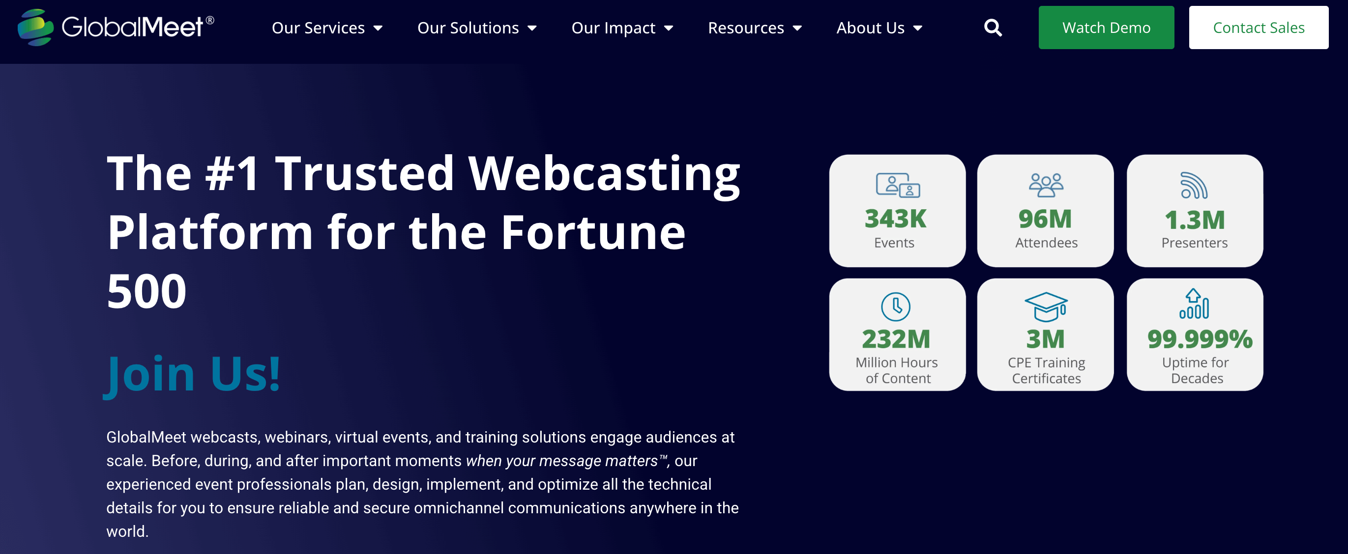 GlobalMeet website