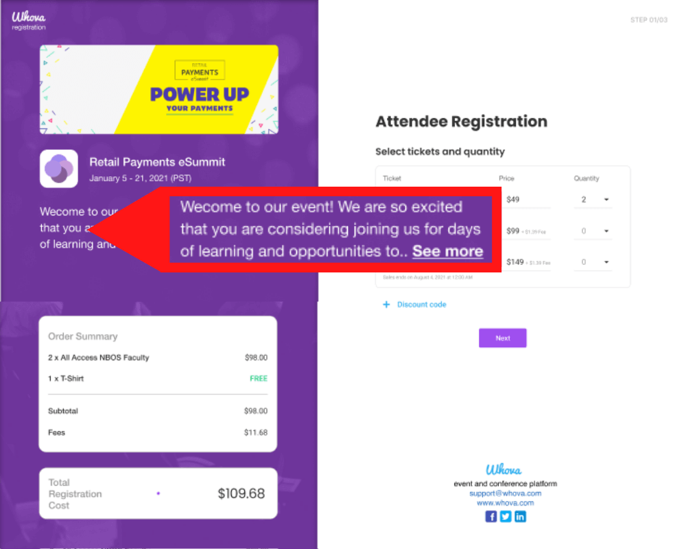 Separate registration - Descriptions