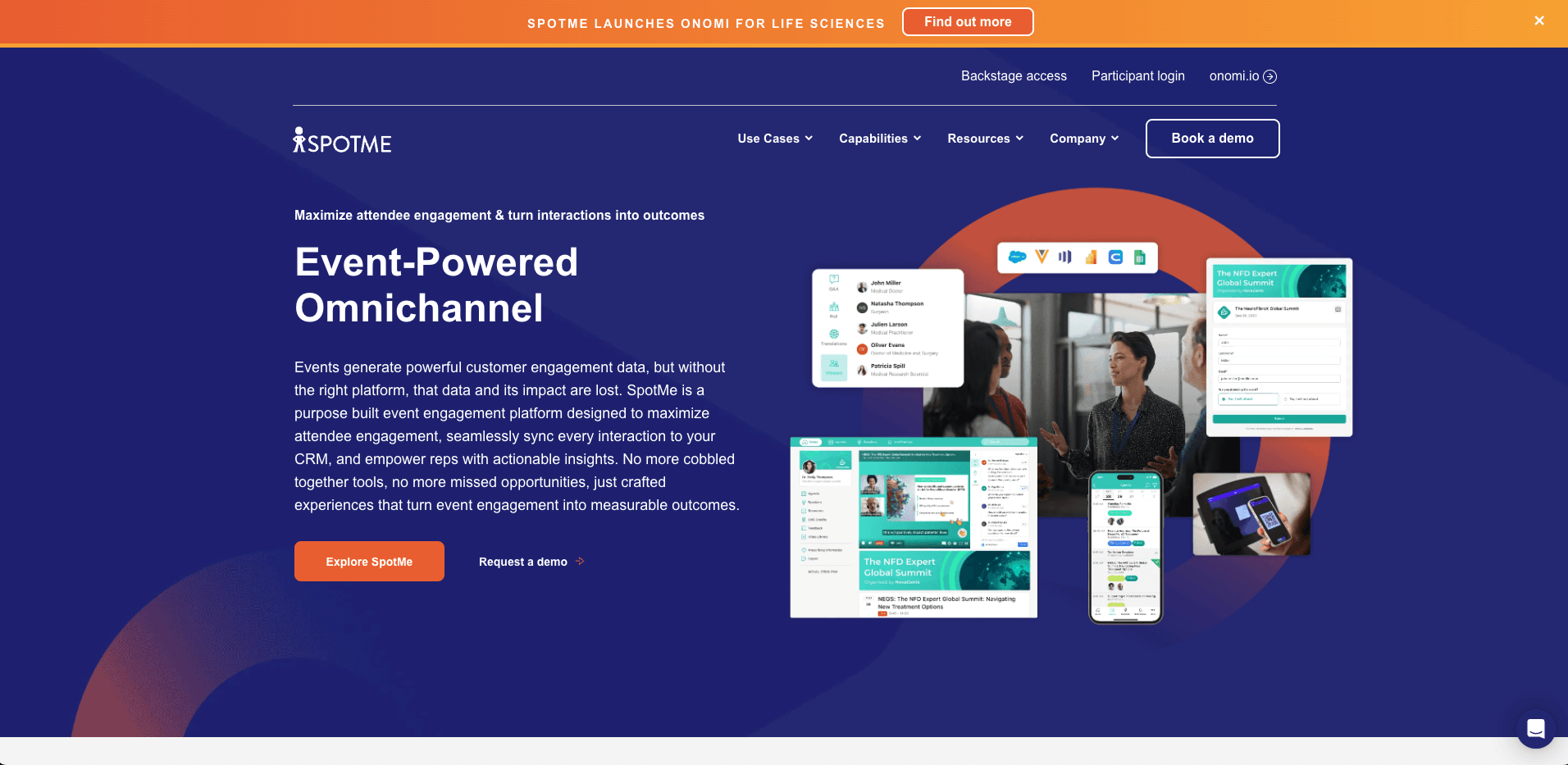 SpotMe website