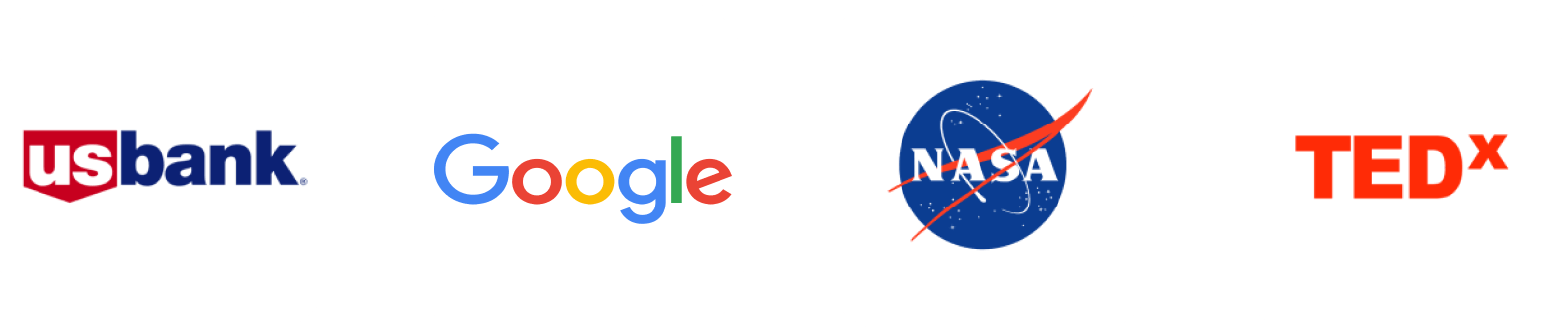 Logos of brands trusting Whova, including the US Bank, Google, NASA, and TEDx.