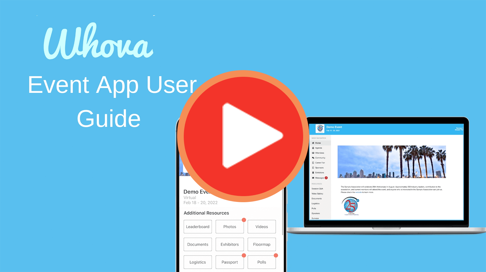 Watch Whova attendee user guide video