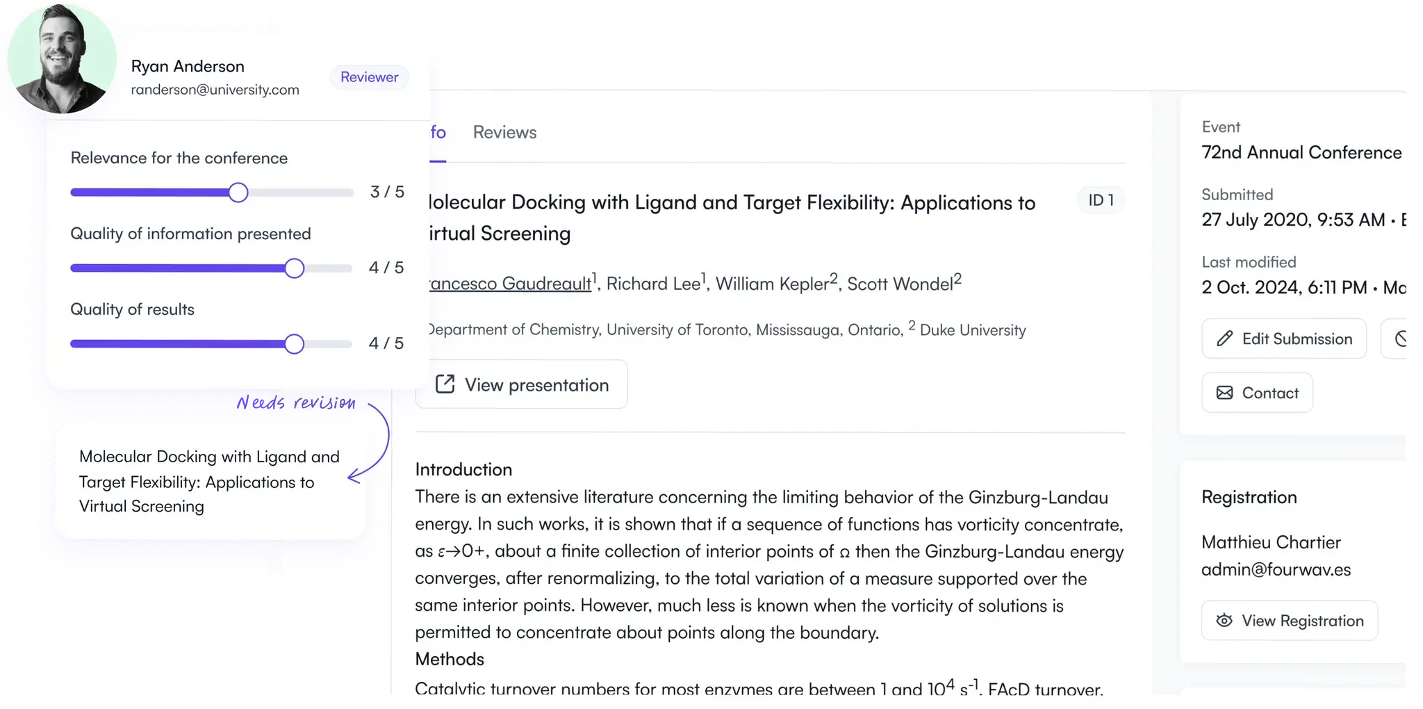 Fourwaves submission details example
