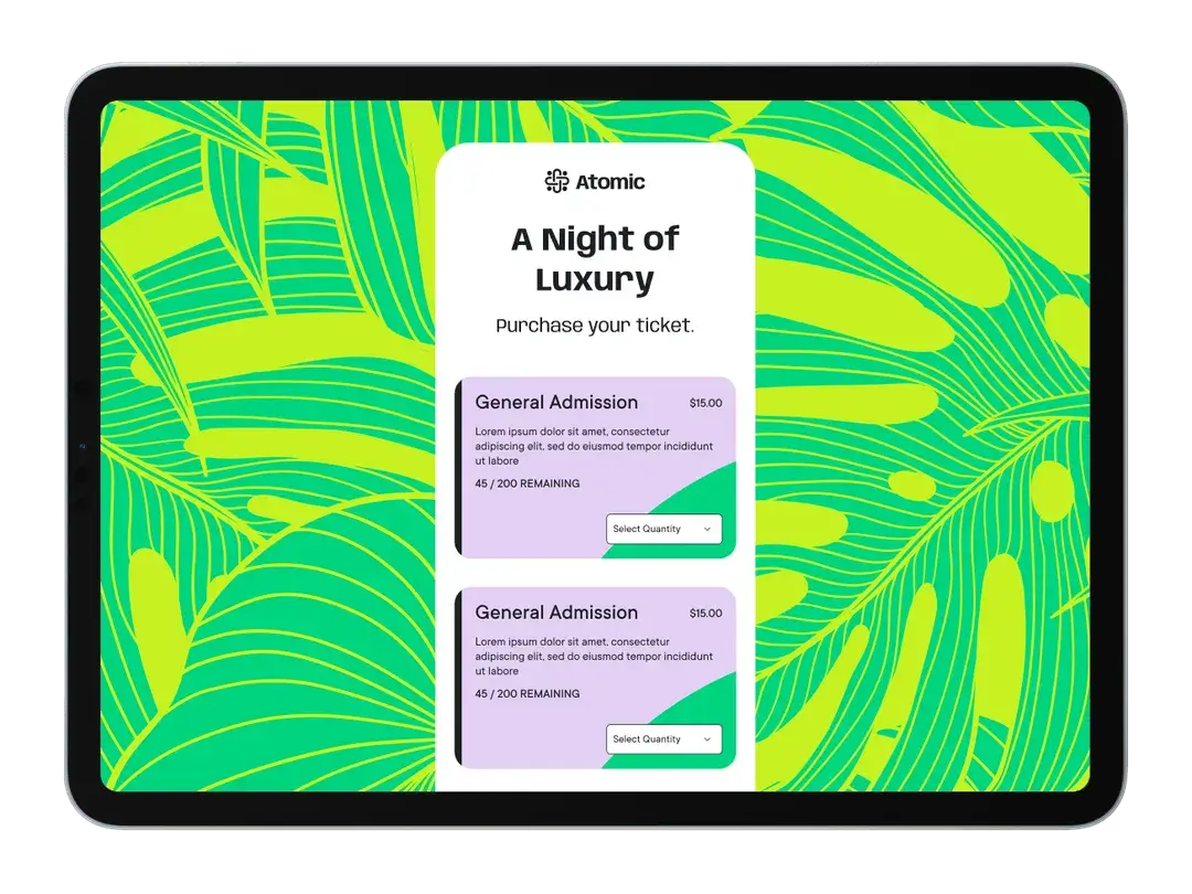 Splash registration page example